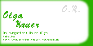 olga mauer business card